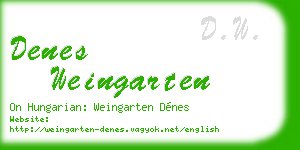 denes weingarten business card